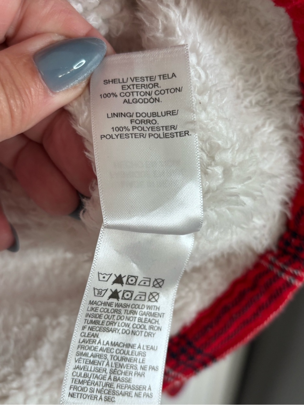Lucky Brand Women’s Red Plaid Sherpa-Lined Jean Jacket sz S - Picture 7 of 9